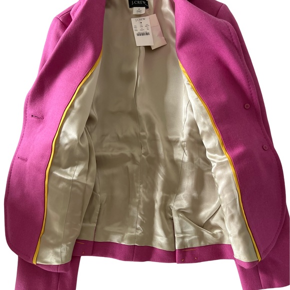 J Crew Collection Pink 100% Wool Jacket - Picture 4 of 16